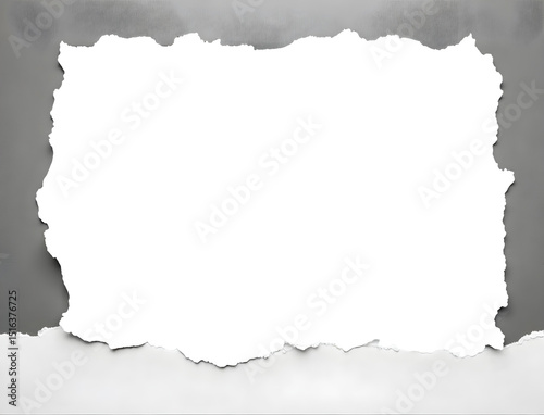 torn paper frame background , holey paper png , ripped paper effect, split paper realistic texture 