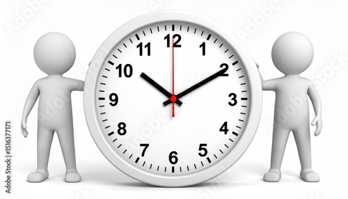 3d man with clock