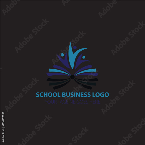 School book children Logo template