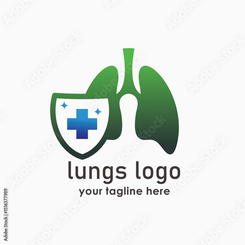 Lung Care Logo Vector Template  health logo inspiration  lungs and medical design vector