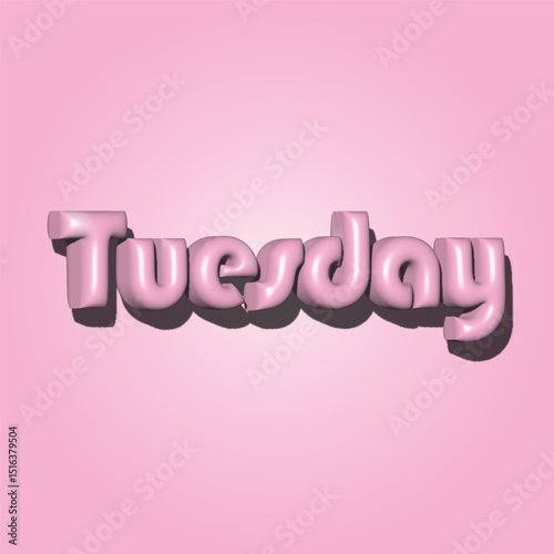 Playful Pink Tuesday Text Design