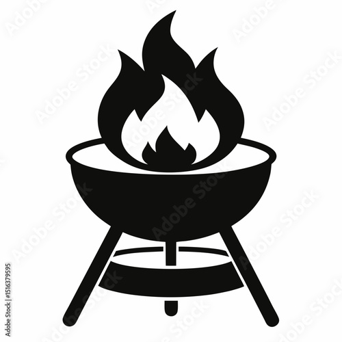 barbecue grill isolated on white