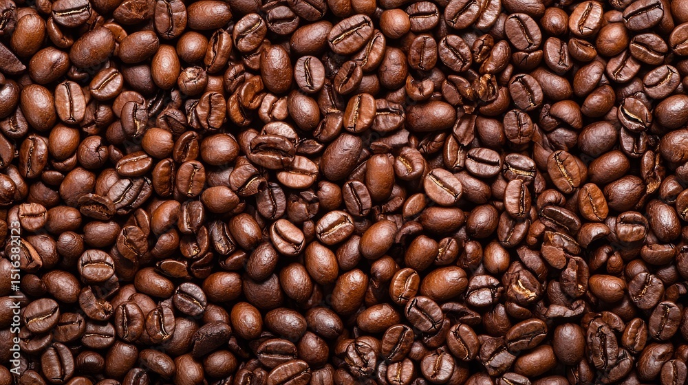 Fototapeta premium Roasted Coffee Beans Background Texture