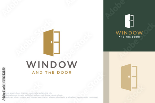 Vector of window icon for logo design concept