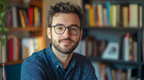  A novice writer becoming an influential columnist, representing growth in journalism and writing skills  photo