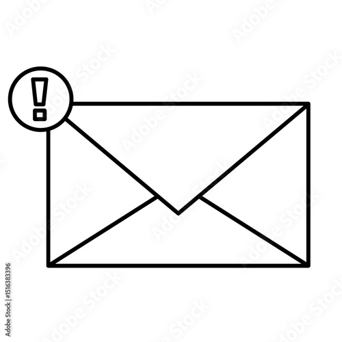 spam email, message icon, flat design, eror mesage