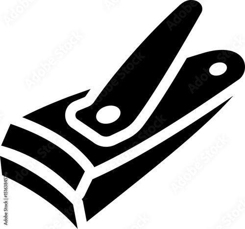 Nail clipper icon. Silhouette style.