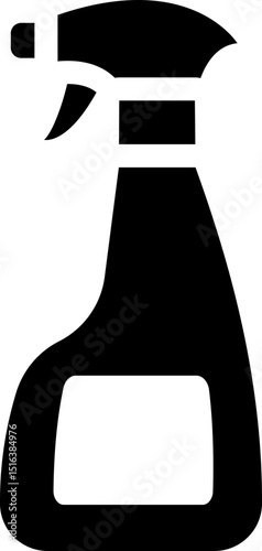 Cleaning spray bottle icon. Silhouette style.