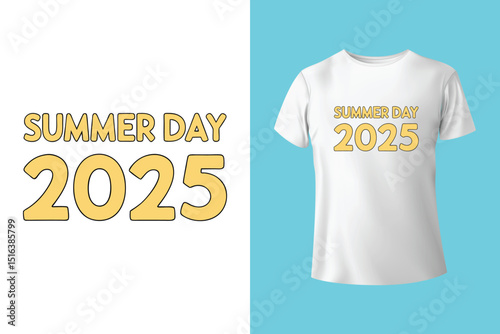 Summer T-Shirt Design – Tropical Beach Vibes and Sunshine Graphic Tee.