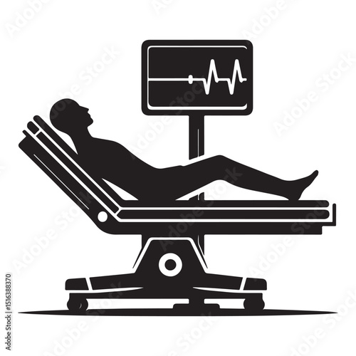Medical Patient Monitoring EKG Heartbeat Illustration