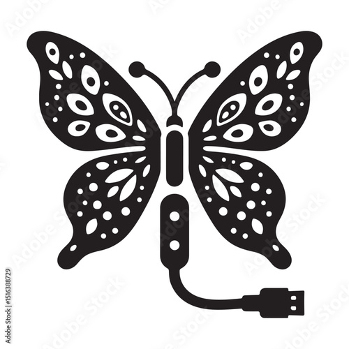 Elegant Butterfly USB Drive Design Unique Digital Storage Solution