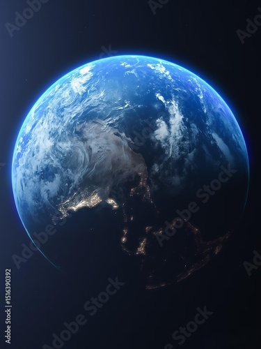 earth in the space 