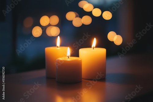 Wallpaper Mural Enchanting Candle Display: Festive Arrangement for a Memorable Christmas Dinner Celebration Torontodigital.ca