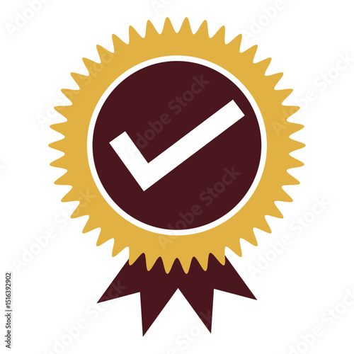 Best choice badge vector illustration with a check mark icon for web design