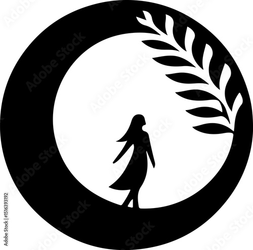 vector sketch illustration silhouette design icon logo symbol people for human resources