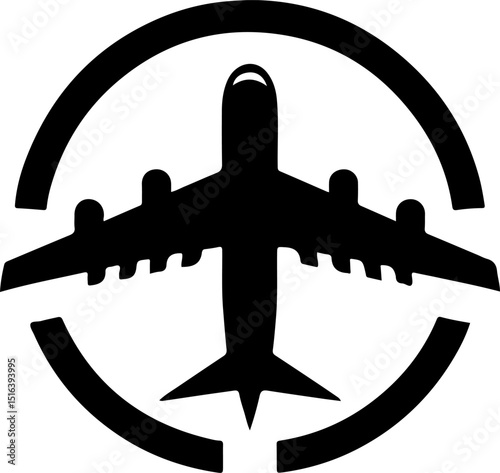 vector sketch illustration silhouette design icon logo symbol airplane for air transportation company