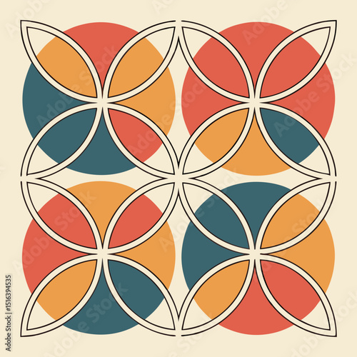 Seamless abstract floral pattern with colorful flowers and leaves for textile design