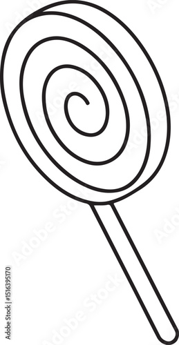 Lollipop Isometric Line Drawing Vector Icon