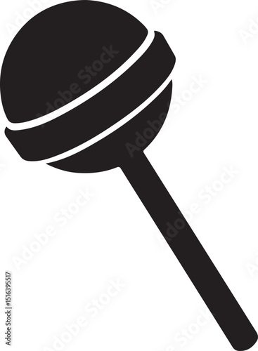 Lollipop Isometric Silhouette Vector Art