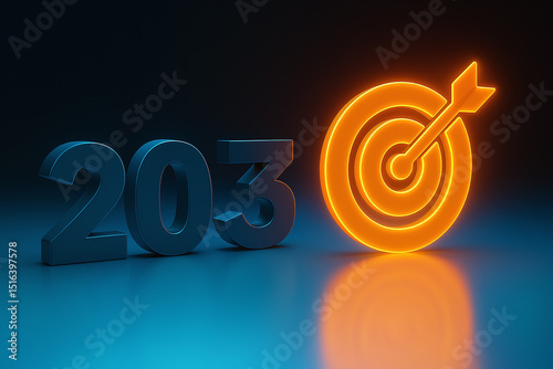 Target 2030: A visually striking image of the future with the numbers 