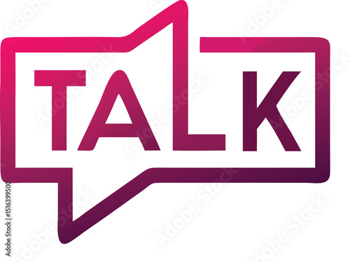 Talk vector icon logotype design template
