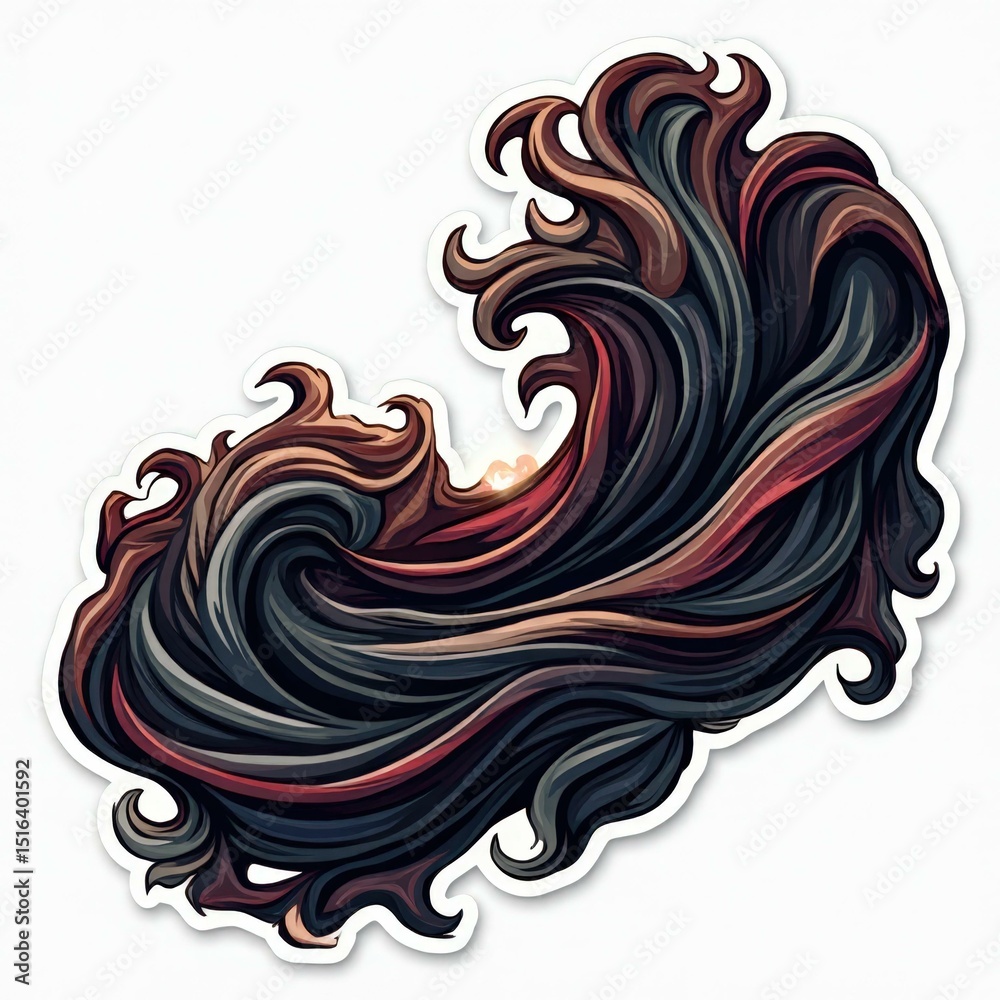Abstract Swirling Ocean Wave: Dark, Moody, Artistic Digital Painting for Design, Print, and Web Use Abstract Swirling Ocean Wave: Dark, Moody, Artistic Digital Painting for Design, Print, and Web Use