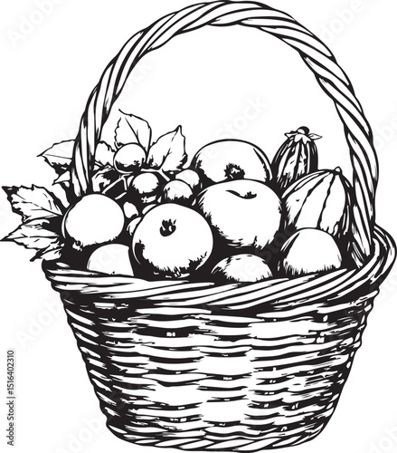 basket with fruits