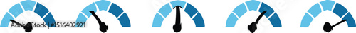 Scale risk meter. indicators speedometer. Satisfaction sign. vector illustration
