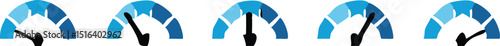 Scale risk meter. indicators speedometer. Satisfaction sign. vector illustration
