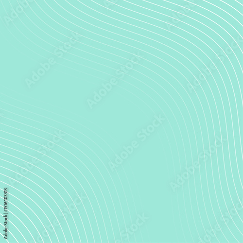 Abstract background with lines and waves. Banner. Element for design isolated. Vector background for brochure, booklet, flyer, poster. Green and white gradient. Turquoise, blue