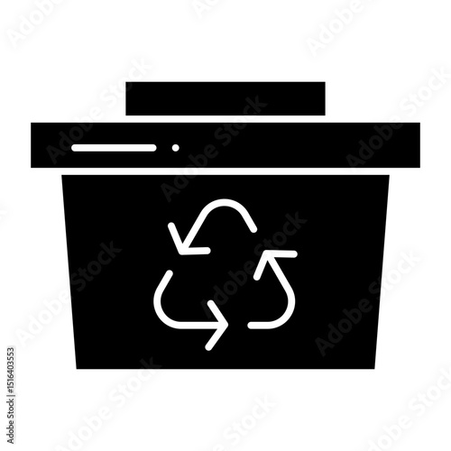 Green Bin glyph icon