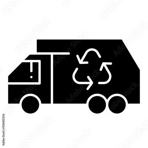Garbage Truck glyph icon