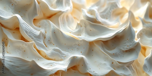 Whipped cream texture close-up