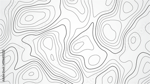 Topographic Map Pattern Emulating Hand-Drawn Terrain Illustrations from Historical Hiking Maps, Ideal for Outdoor Enthusiasts and Natural History Themes.