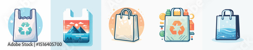 Vector of a plastic bag.