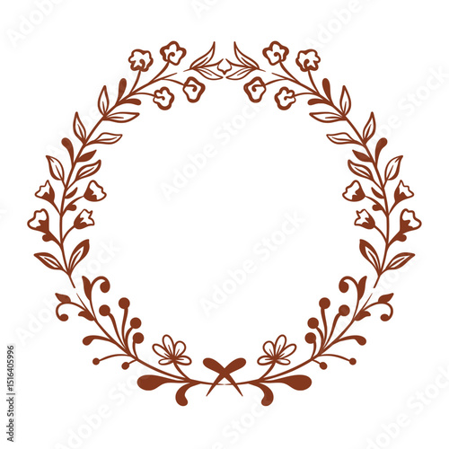 frame with floral elements