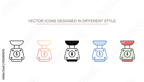 Foto Food Scale icon design with white background stock illustration
