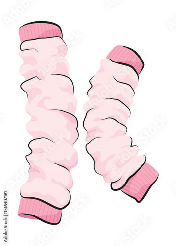 Ballet leggings, leg warmers vector isolated illustration