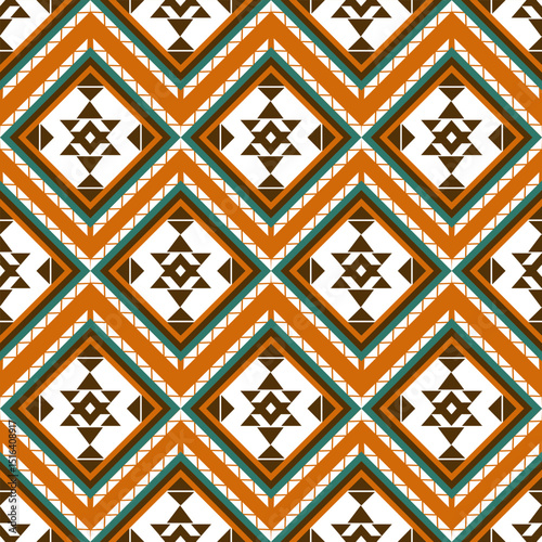 Vector Geometric Ethnic seamless pattern 