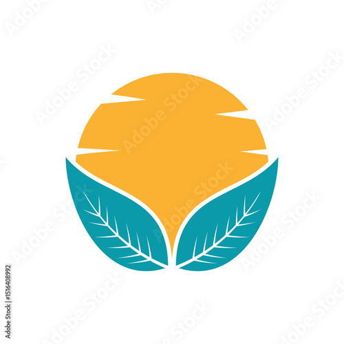 Sun and Leaves Logo