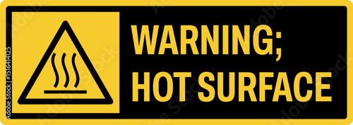 warning safety signs v3 uppercase text_warning ; hot surface_landscape size 1/2 a4,a3,a2,a1  