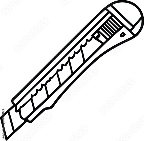 Utility cutter vector black silhouette Cricut design for T-Shirt