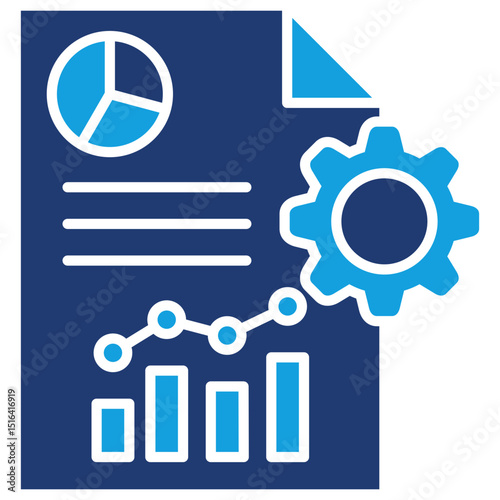 Report Flat Blue Icon