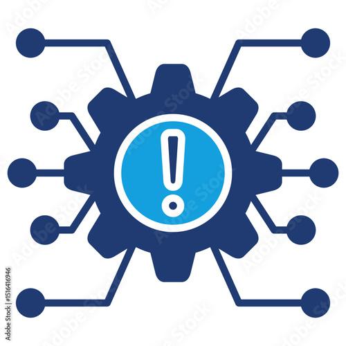 Root Cause Flat Blue Icon