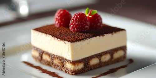 Elegant Tiramisu slice