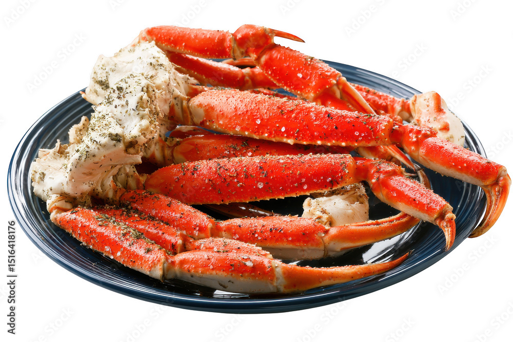 Delicious Seasoned King Crab Legs on a Plate Delicious Seasoned King Crab Legs on a Plate