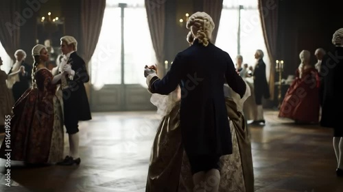 Historical ballroom dance scene