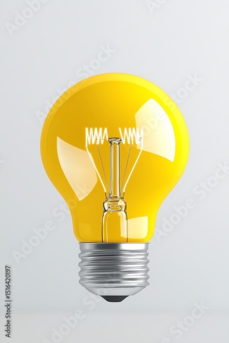 Yellow Bulb, Idea, Light