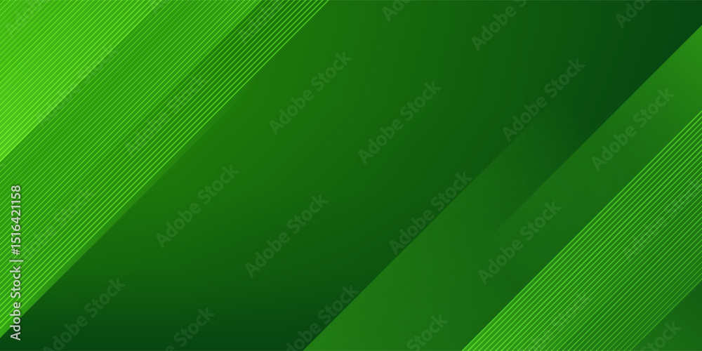 Obraz premium Abstract green sporty background template vector with shiny lines and lights. Green background with strong pattern design.Eps10 vector