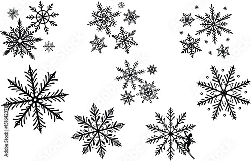 Snowflake vector Christmas icon logo snow Santa Claus Xmas